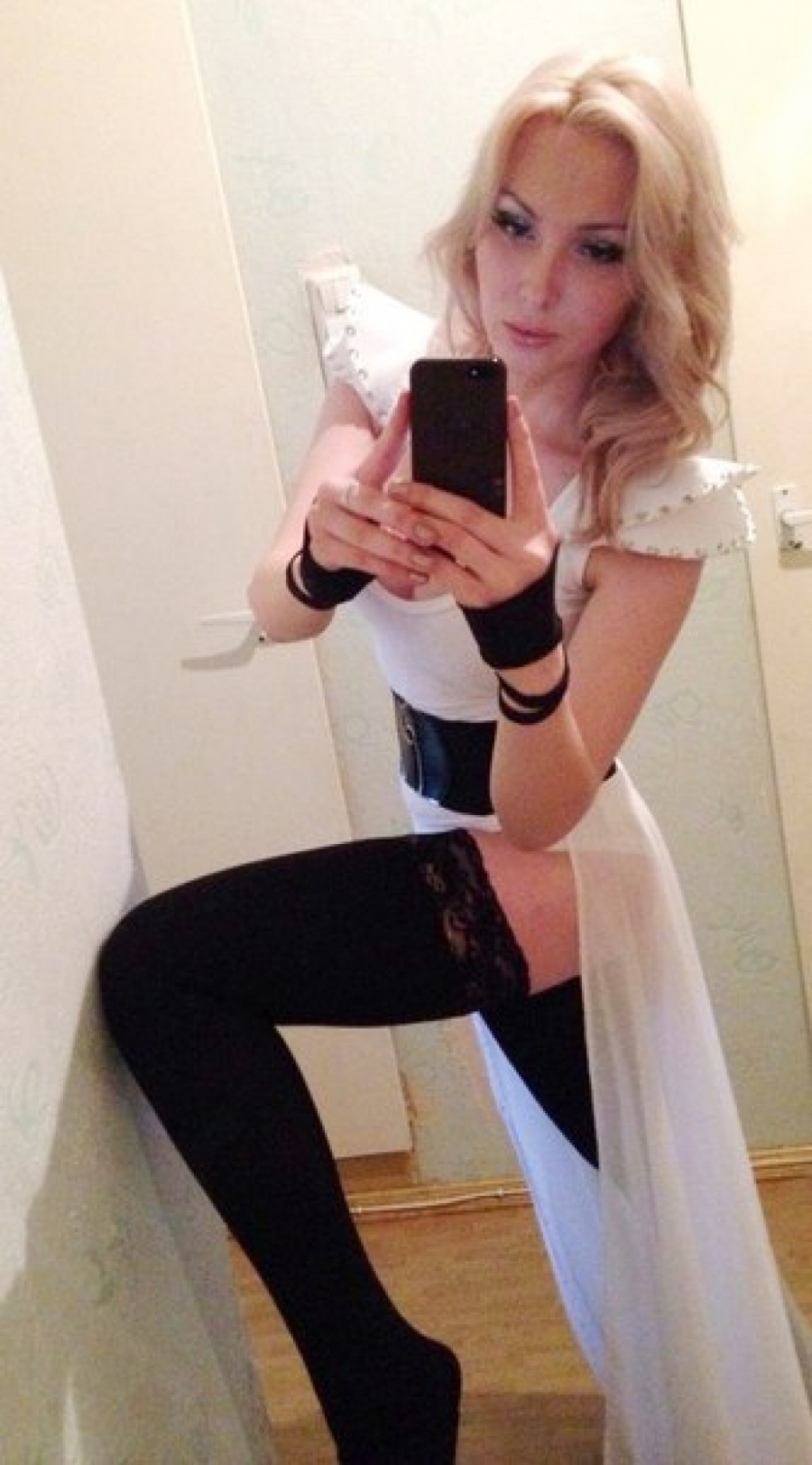 sexy blonde with perfect body