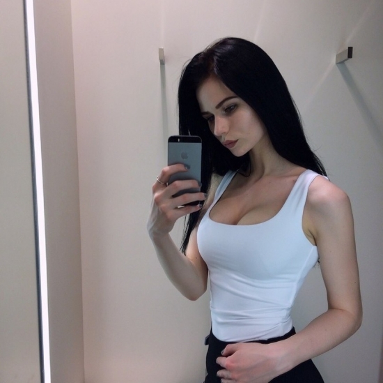 Beautiful brunette selfie shoot