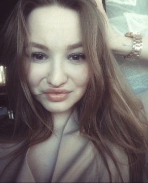 sexy blonde poses cute smile