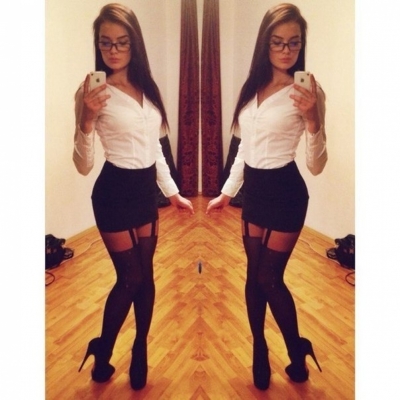 hot asian secretary with perfect tits mirrored selfie