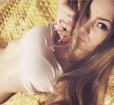 sexy big boobs milf in bed