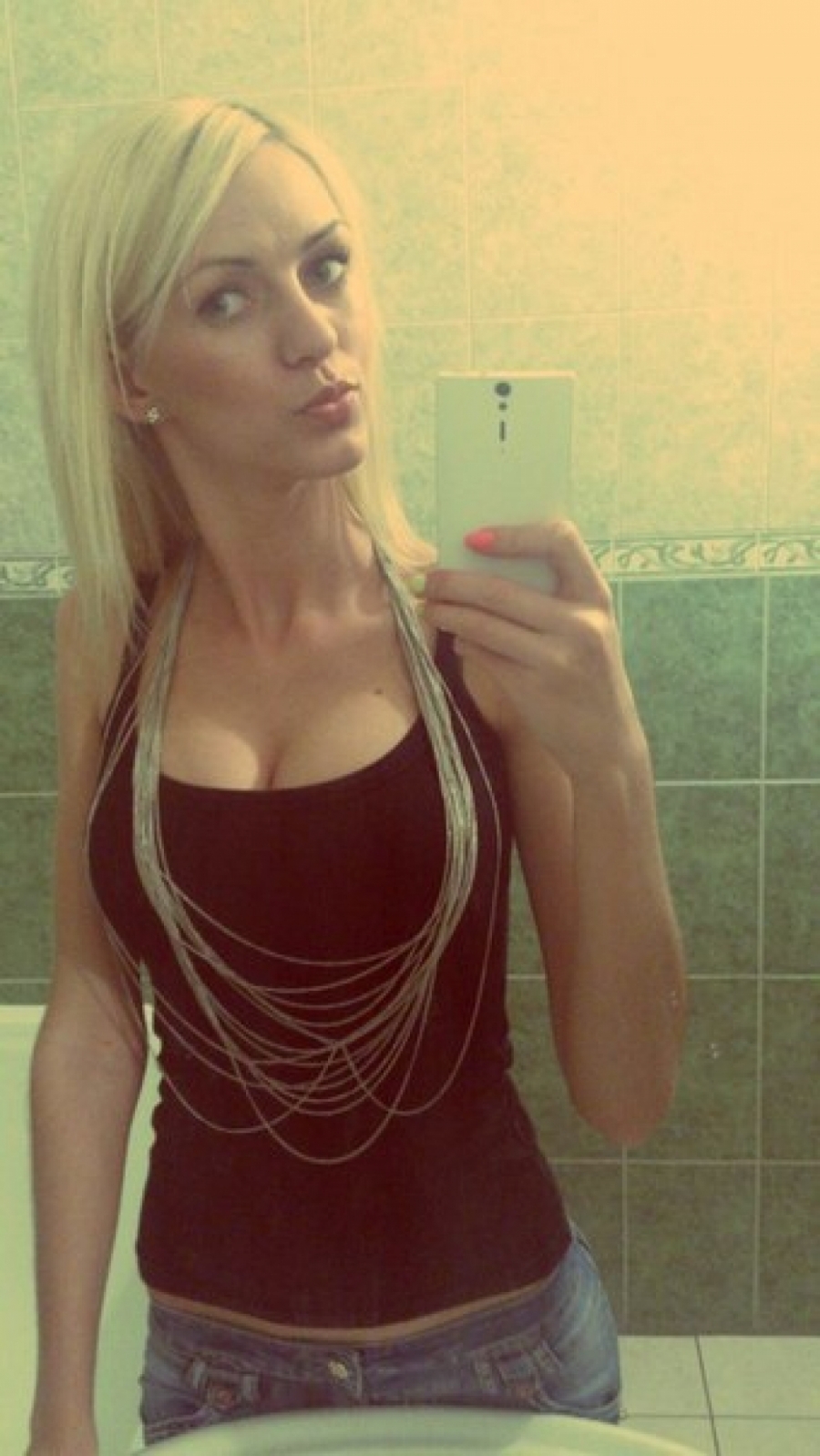 sexy blondie with small tits