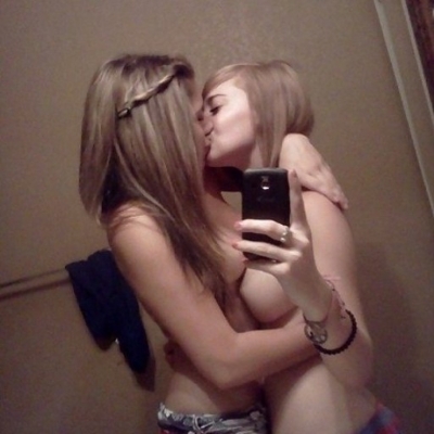 sexy lesbian topless in action